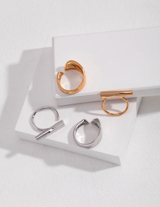 Pure silver simple ring