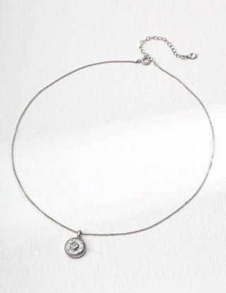 S925 Silver retro Zircon pendant necklace