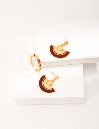 Sterling silver drop glaze earrings
