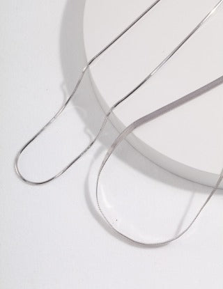 Pure silver blade snake bone chain