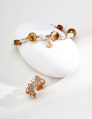 S925 Silver Natural Pearl Wealth Attracting Bracelet