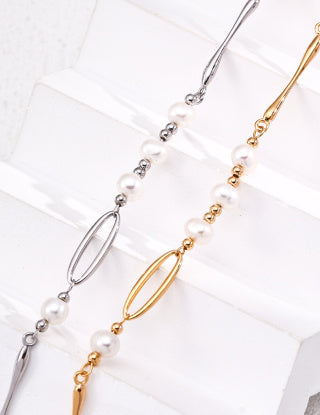 S925 silver Design sense natural Pearl necklace