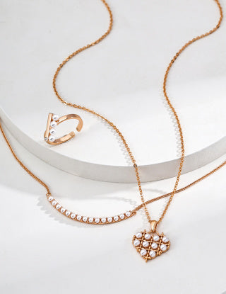 S925 silver simple imitation pearl necklace