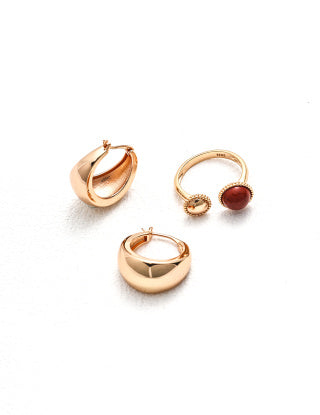 S925 silver simple earrings