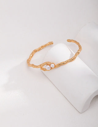 Pure silver pearl bracelet