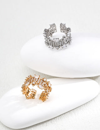 S925 silver zircon ring