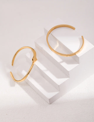 Pure silver smooth bracelet