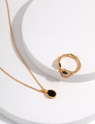 Pure silver zircon necklace