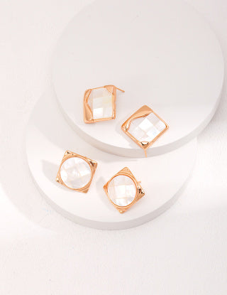 Sterling silver shell earrings