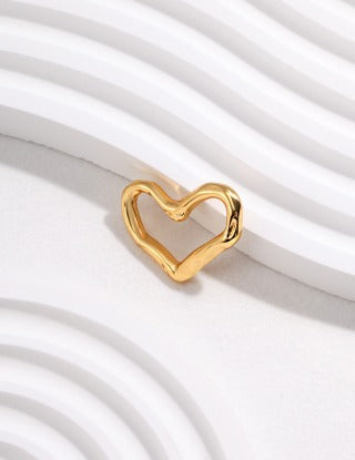 Pure silver heart-shaped pendant necklace