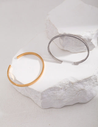 Pure silver simple bracelet