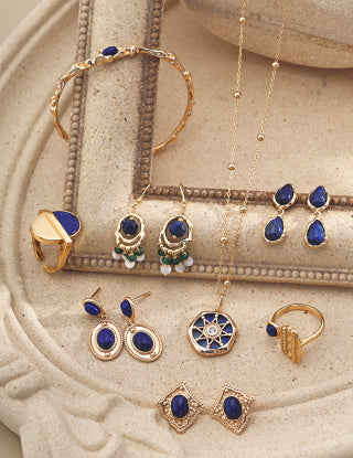 Pure silver lapis lazuli bracelet