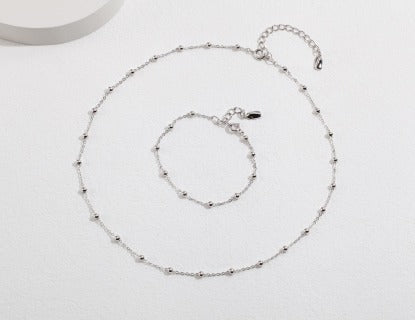 Pure silver simple necklace