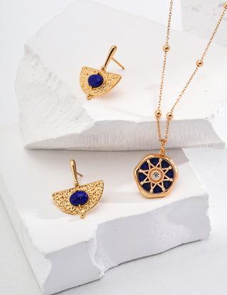 Pure silver lapis lazuli necklace