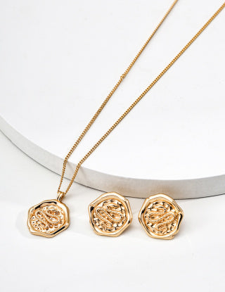 S925 Silver Retro Snake Year Chinese-style necklace