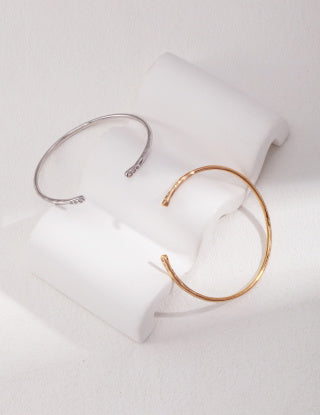 Pure silver simple bracelet