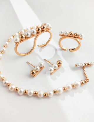 Pure silver open ring (adjustable