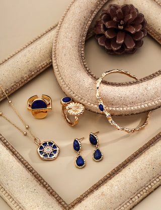 Sterling silver lapis lazuli earrings