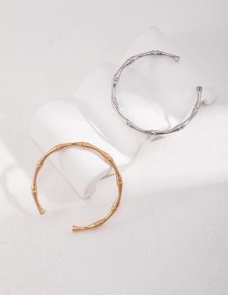Pure silver bamboo joint bracelet