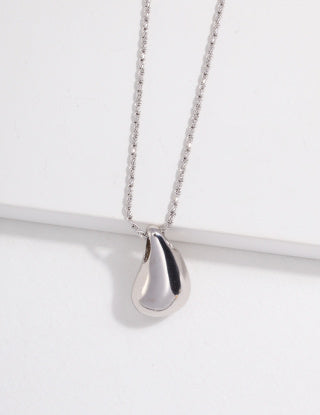 Pure silver simple pendant necklace