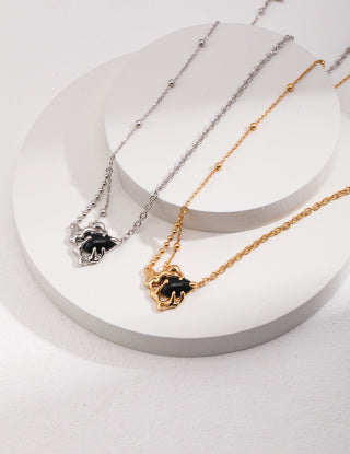 Pure silver agate necklace (not included in the certificate)