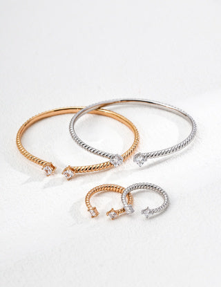 S925 silver adjustable Zircon bracelet