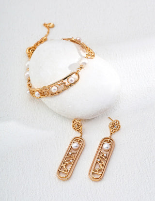 S925 Silver Retro natural pearl bracelet