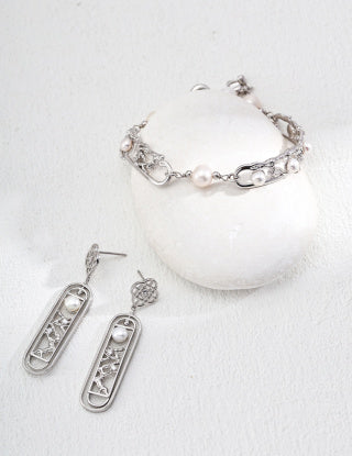 S925 Silver Retro natural pearl bracelet