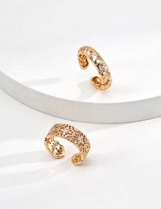 S925 silver retro design zirconia ring