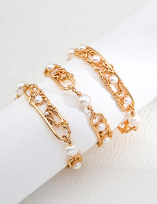 S925 Silver Retro natural pearl bracelet