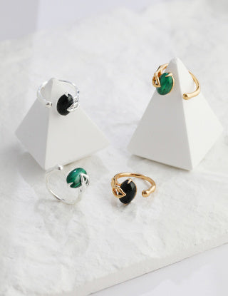 Malachite/Agate ring (adjustable