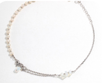 Irregular pleated design series necklace