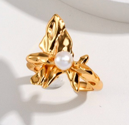 Irregular Pleat Design Series ring