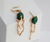 Malachite/Agate earrings