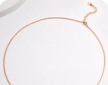 The "Chuanliu" series Pure silver plain necklace and pedant
