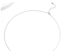 The "Chuanliu" series Pure silver plain necklace and pedant
