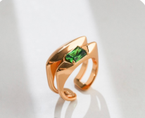 Pure silver open ring (adjustable