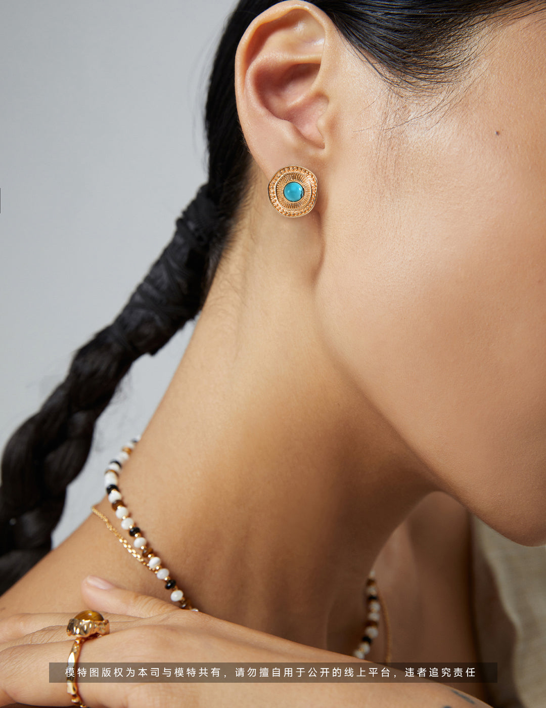 S925 Silver Vintage Turquoise Earrings